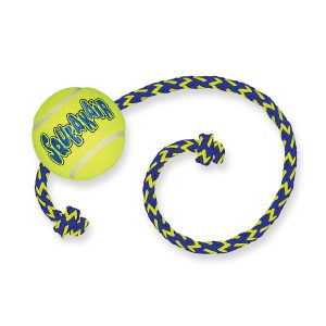 KONG Squeakair Tennis with rope Κίτρινο Medium