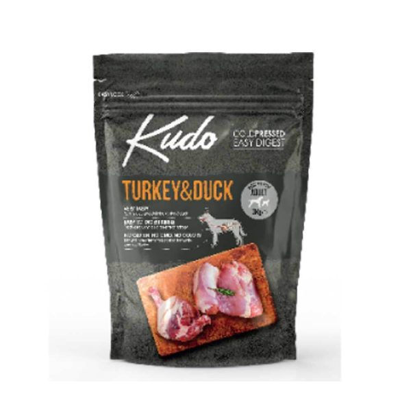 Kudo Medium & Maxi Adult 3kg Ξηρά Τροφή για Ενήλικους Σκύλους Μεσαίων & Μεγαλόσωμων Φυλών με Γαλοπούλα και Πάπια